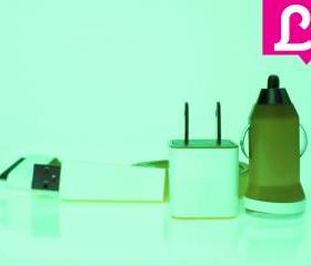 Glow in the Dark iPhone Charger - Yellow iPhone Charger with Flat Cord