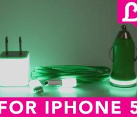 Glow in the Dark iPhone 5 Charger - 3-in-1 Glow in the Dark Green iPhone Charger - iPad Mini Charger - iPod Charger