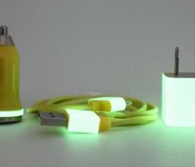 Glow in the Dark iPhone Charger - Yellow High Gloss