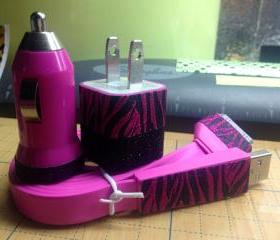 Jersey Shore Inspired Duo-tone iPad, Ipod, iPhone Charger Set