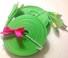 Green 10 Ft Long Glow in the Dark iPhone Charger