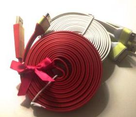 Red 10 Ft Long Glow in the Dark iPhone Charger