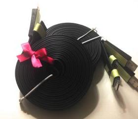 Black 10 Ft Long Glow in the Dark iPhone Charger