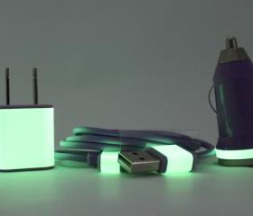 Glow in the Dark Purple iPhone Charger