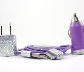 An Ode to Jem & the Hologram Purple and White iPhone Charger