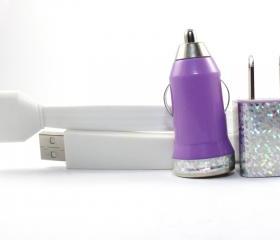 An Ode to Jem & the Hologram Purple and White iPhone Charger