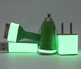 Glow in the Dark Green iPhone Charger - Extra Long 10 feet cable