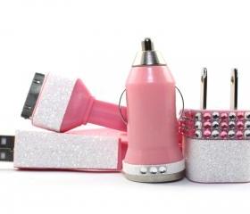 Glamour Pink iPhone Charger - Extra Long Cable